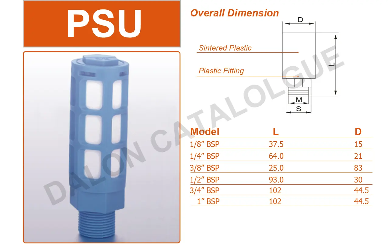 Silencieux en plastique Dessin technique