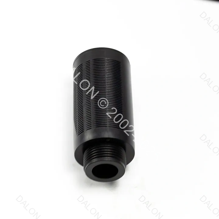  Flame Resistant Muffler - PLASTIC SILENCER SPL-F 1/8 WITH WOOL FELT &amp; ALUMINIUM NET COLOR BLACK