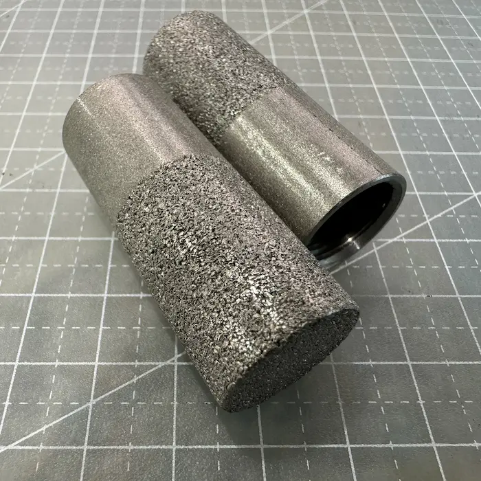 STEEL FILTER CAP 3X6.9X12 30MICRON