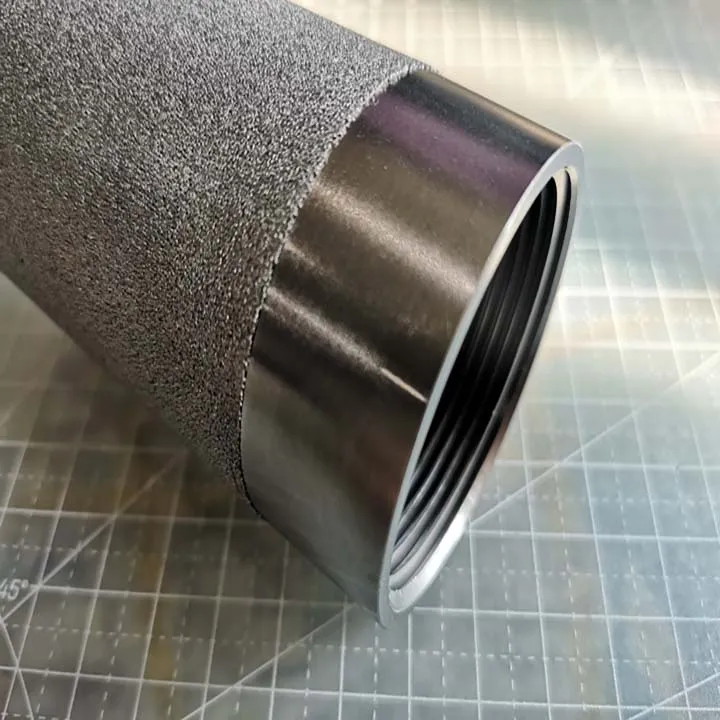 SINTERED STAINLESS STEEL 316 FILTER CAP 16x32x45 WITH FITTING G 1/2